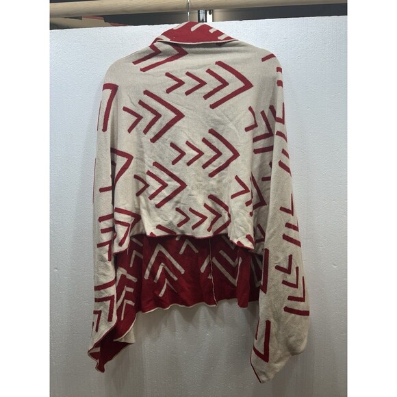 Duluth Trading Co OS Shawl One size Red Beige Poncho Womens - Picture 6 of 6